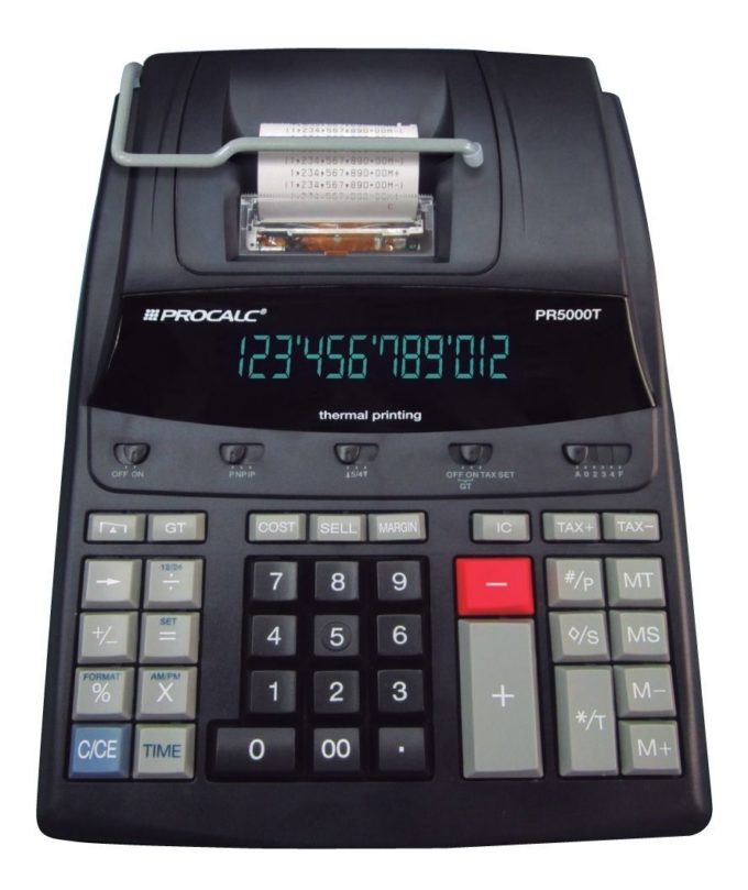 Calculadora de Impressão Térmica PR5000T – Procalc – 12 DIGITOS.